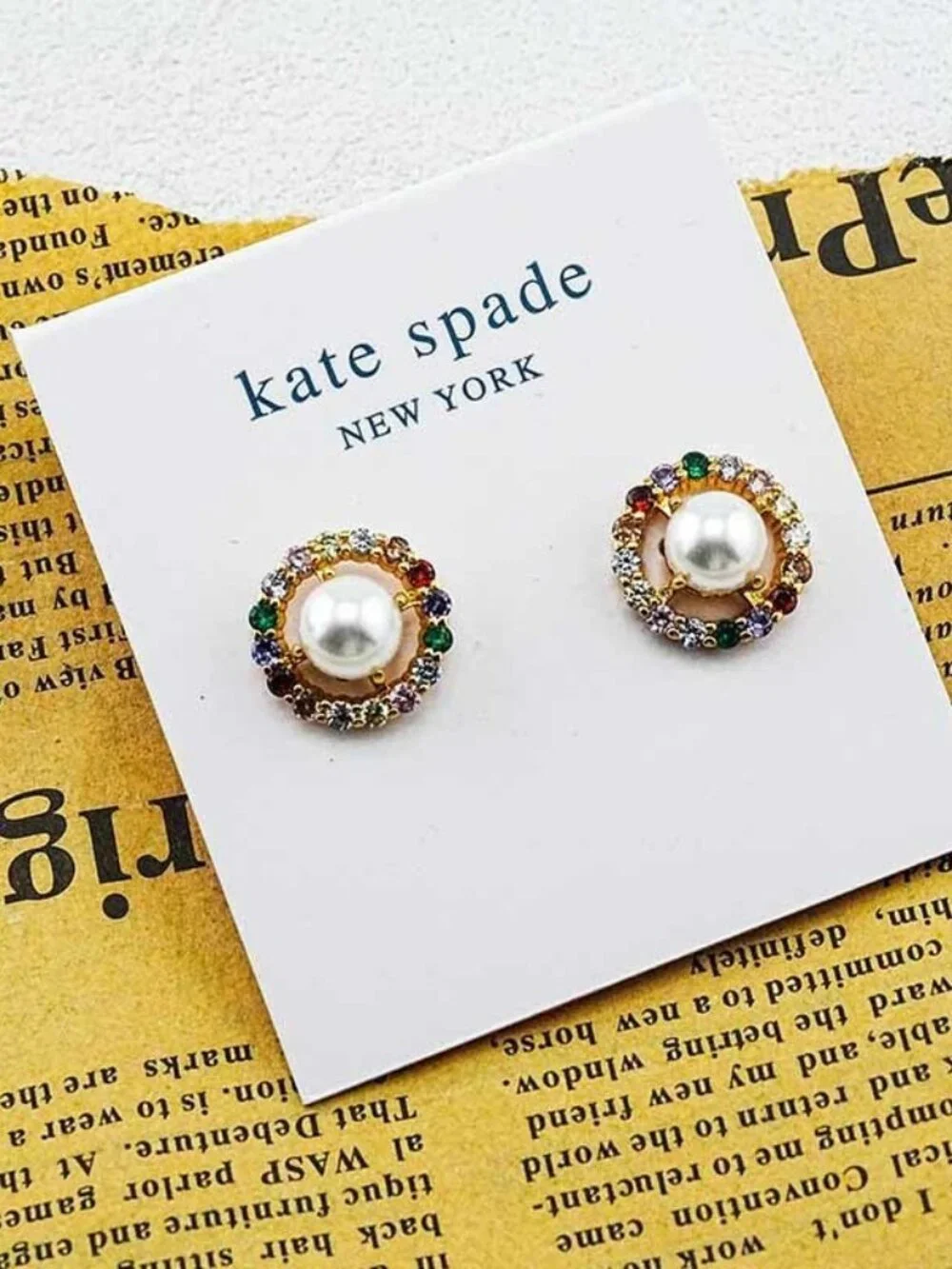 Kate Spade Multi-Gem Inlaid Stud Earrings